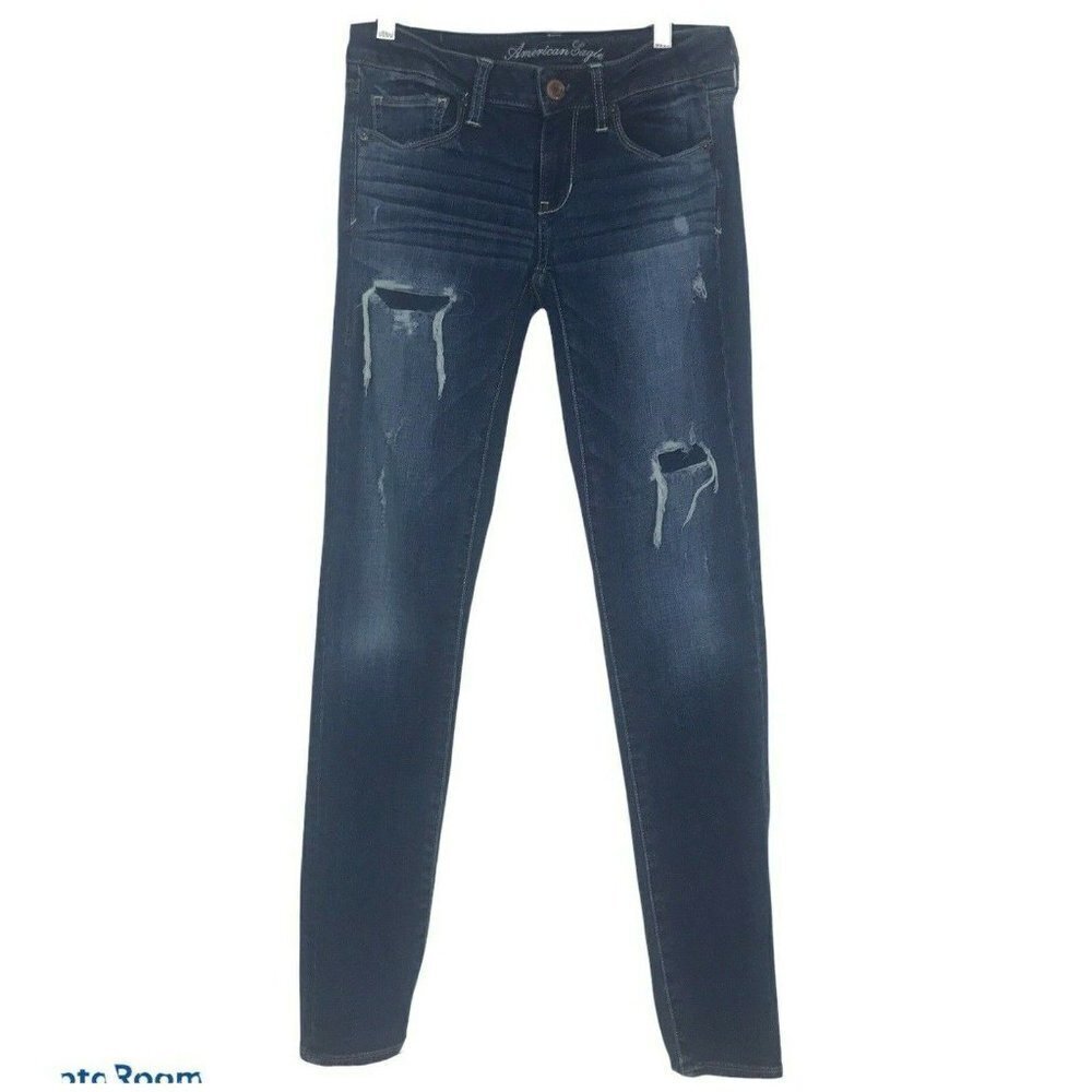American Eagle Skinny Distressed Jeans 4 Stretch